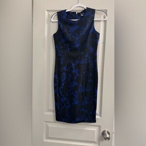 Tommy Hilfiger Blue and Black Sleeveless Sheath Dress